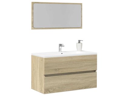 Koupelnová skříňka se zrcadlem dub sonoma 80 x 38,5 x 45 cm 849646