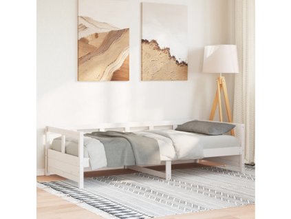 Válenda bez matrace bílá 80 x 200 cm masivní borovice 854959