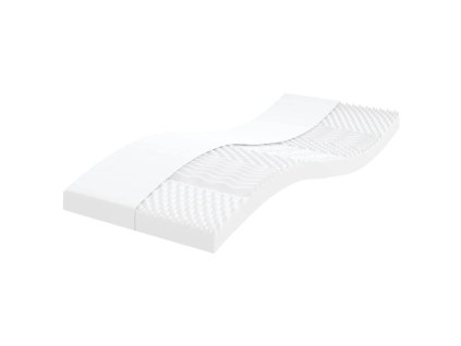 Pěnová matrace bílá 100 x 210 cm 7 zón tvrdost 20 ILD 4016648