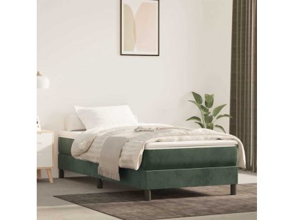 Taštičková matrace střední tvrdost tmavě zelená 90 x 220 x 20 cm samet 4016603