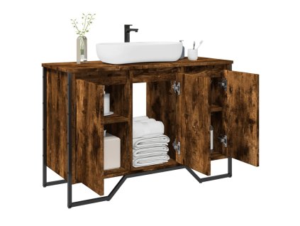 Koupelnová skříňka pod umyvadlo kouřový dub 91x35x60cm kompozit 848661