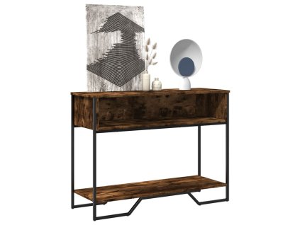 Konzolový stolek kouřový dub 100x35x74,5 cm kompozitní dřevo 848531
