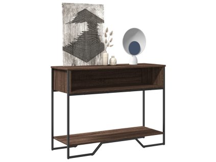 Konzolový stolek hnědý dub 100 x 35 x 74,5 cm kompozitní dřevo 848533