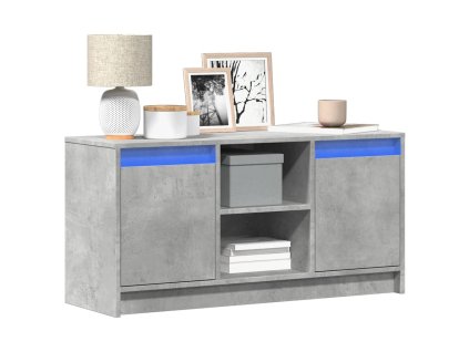 TV skříňka s LED betonově šedá 100x34x50 cm kompozitní dřevo 852190