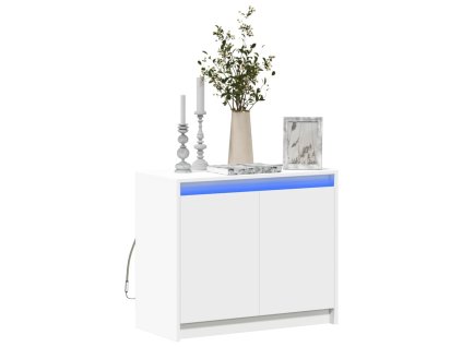 Příborník LED bílý 72 x 34 x 61 cm kompozitní dřevo 852173