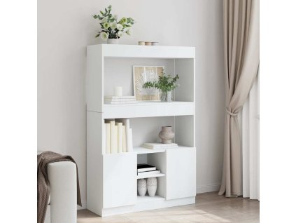 Skříň highboard bílá 92 x 33 x 140 cm kompozitní dřevo 3309609