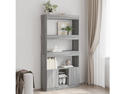 Skříň highboard šedá sonoma 92 x 33 x 180 cm kompozitní dřevo 3309623