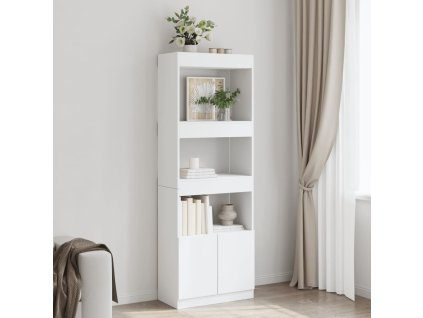 Skříň highboard bílá 63 x 33 x 180 cm kompozitní dřevo 3309600