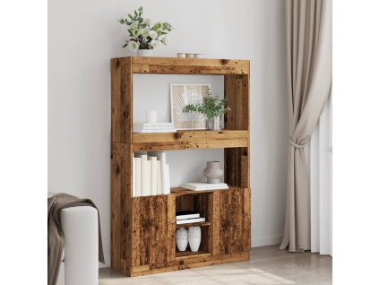 Skříň highboard old wood 92 x 33 x 140 cm kompozitní dřevo 3309616
