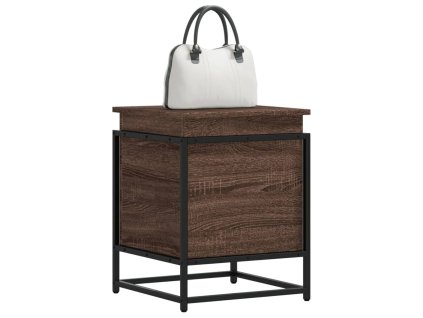 Úložný box s víkem hnědý dub 40x40x51,5 cm kompozitní dřevo 848793
