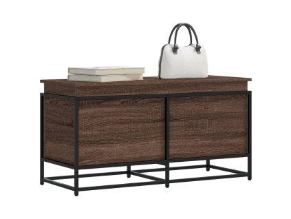 Úložný box s víkem hnědý dub 100x40x51,5 cm kompozitní dřevo 848808