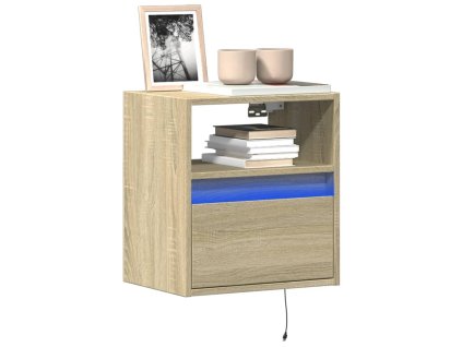 Nástěnné TV skříňky s LED osvětlením 2 ks dub sonoma 41x31x45cm 852318