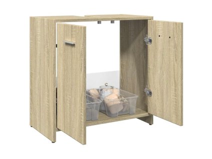 Koupelnová skříňka pod umyvadlo dub sonoma 60x33x60 cm kompozit 849604