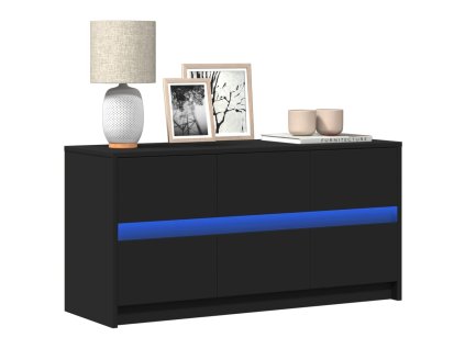 TV skříňka s LED černá 100 x 34 x 50 cm kompozitní dřevo 852216