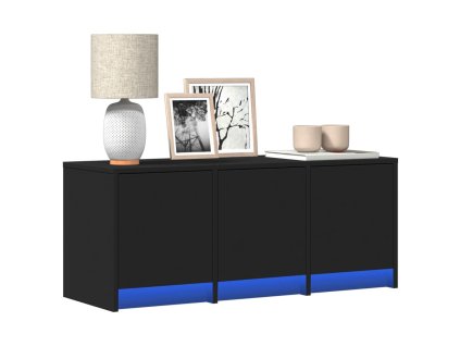 TV skříňka s LED černá 97 x 34 x 40 cm kompozitní dřevo 852237