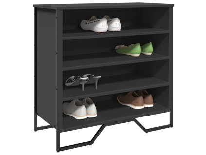 Botník černý 80 x 38 x 78 cm kompozitní dřevo 848649