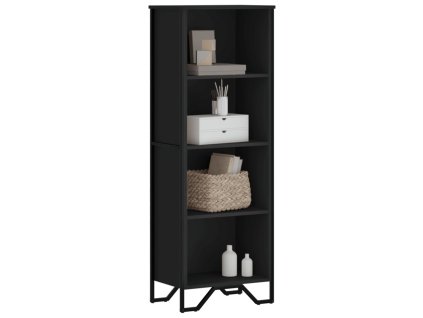 Knihovna černá 50 x 31 x 137,5 cm kompozitní dřevo 848609