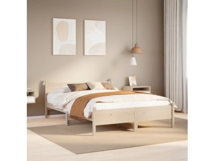 Postel bez matrace 120 x 200 cm masivní borovice 855594
