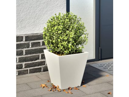 Zahradní truhlík bílý 30 x 30 x 30 cm ocel 851040