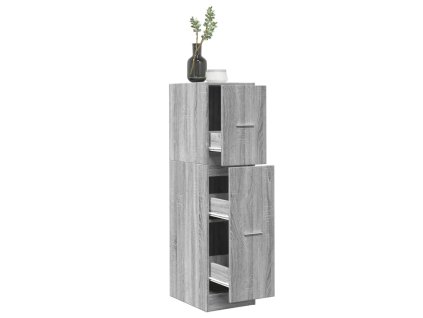 Skříňka na léky betonově šedá 30x41x118 cm kompozitní dřevo 855163