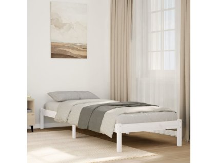 Prodloužený rám postele bez matrace bílý 80 x 220 cm borovice 852415