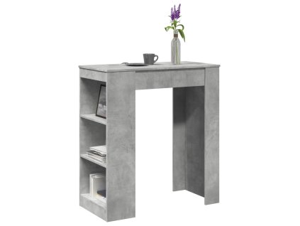 Barový stůl s regály betonově šedý 95 x 47 x 103,5 cm kompozit 854385