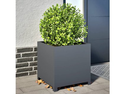 Zahradní truhlík antracitový 50 x 50 x 50 cm ocel 851215