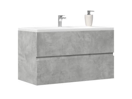 Koupelnová závěsná skříňka betonově šedá 80x38,5x45 cm kompozit 856245