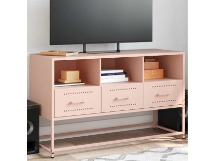 TV skříňka růžová 100,5 x 39 x 60,5 cm ocel 846543