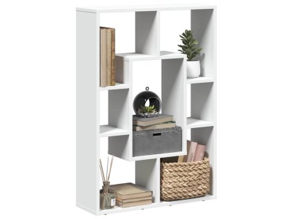 Knihovna bílá 63 x 20 x 90 cm, dřevěné 858138