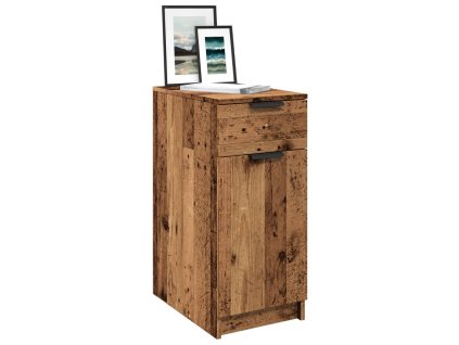 Skříňka k psacímu stolu old wood 33x50x75 cm kompozitní dřevo 856997