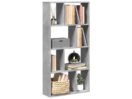 Knihovna betonově šedá 60 x 20 x 120,5 cm kompozitní dřevo 858150