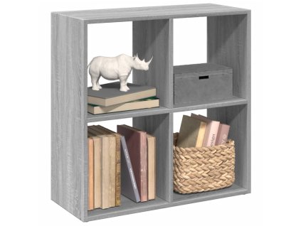 Knihovna/dělící stěna šedá sonoma 69,5x29x69,5 cm kompozit 858008