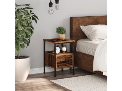 Noční stolek old wood 34 x 36 x 50 cm kompozitní dřevo 857262