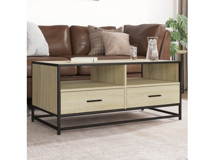 Konferenční stolek dub sonoma 100 x 50 x 45 cm kompozit a kov 848785