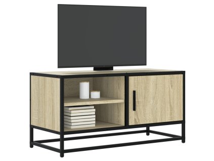 TV skříňka dub sonoma 80 x 34,5 x 40 cm kompozitní dřevo a kov 848820