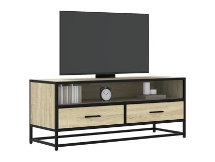 TV skříňka dub sonoma 100 x 34,5 x 40 cm kompozitní dřevo a kov 848815