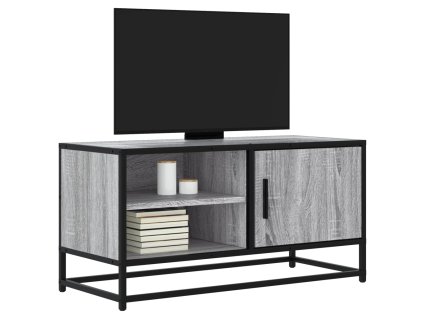 TV skříňka šedá sonoma 80 x 34,5 x 40 cm kompozitní dřevo a kov 848822