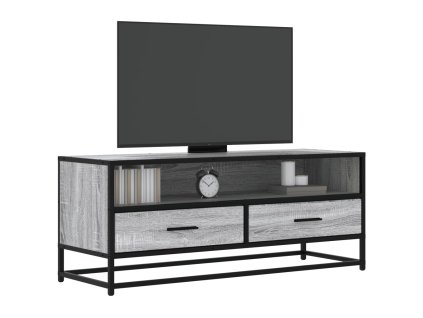 TV skříňka šedá sonoma 100x34,5x40 cm kompozitní dřevo a kov 848817