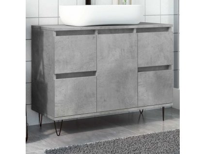 Koupelnová skříňka betonově šedá 80x33x60 cm kompozitní dřevo 857234