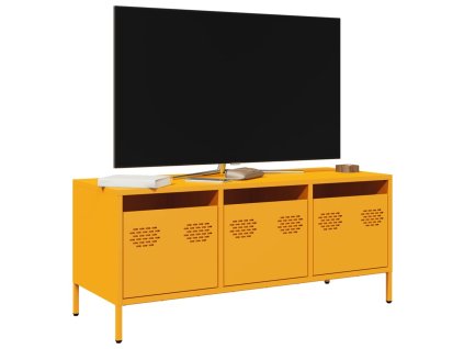 TV skříňka hořčicově žlutá 101,5 x 39 x 43,5 cm ocel 851229