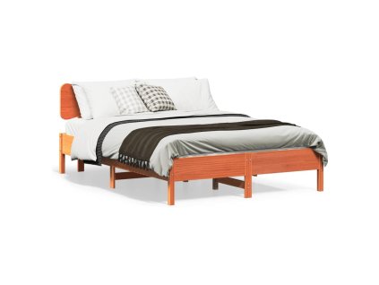 Postel bez matrace voskově hnědá 120 x 190 cm masivní borovice 3328252