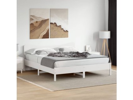 Postel bez matrace bílá 160 x 200 cm masivní borovice 3328227