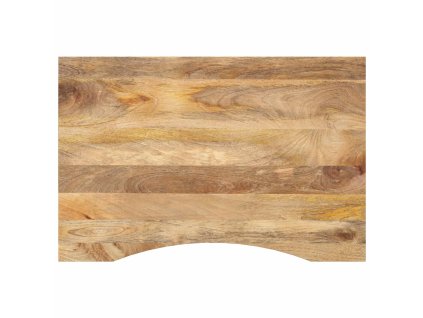 Stolní deska s výřezem 80 x 60 x 2,5 cm masivní hrubý mangovník 370199