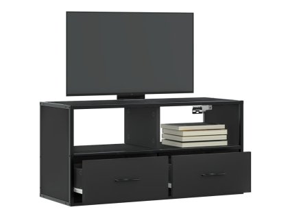 TV skříňka černá 80 x 31 x 39,5 cm kompozitní dřevo a kov 848919