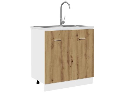 Skříňka pod dřez dub artisan 80 x 46 x 81,5 cm kompozit 856078