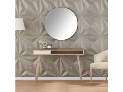 Nástěnné panely 12 ks betonové 50 x 50 cm XPS 3 m² hvězda 4100071