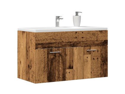 Koupelnová skříňka pod umyvadlo old wood 80x38,5x46 cm kompozit 856211