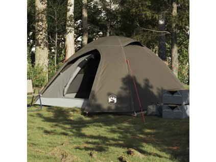 Kempingový stan kopule pro 3 osoby hnědý nepromokavý 4009616