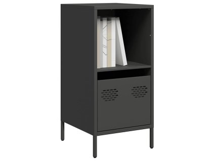 Příborník černý 35 x 39 x 73,5 cm ocel válcovaná za studena 851352